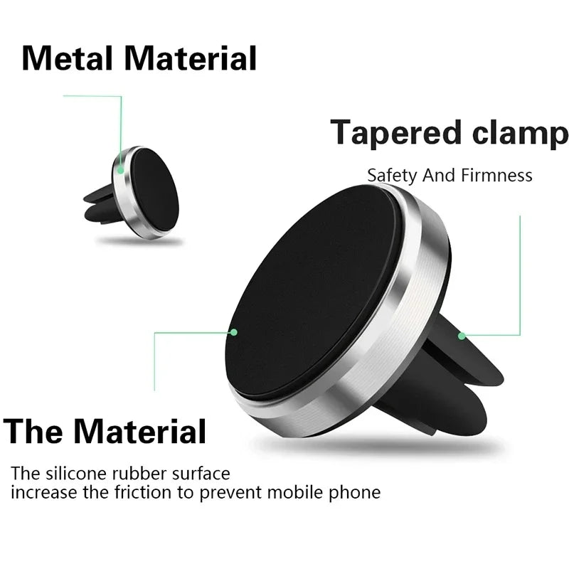 Magnetic Car Phone Holder Air Vent Magnet Smartphone Mobile Stand Cell GPS Support For iPhone 14 13 12 XR