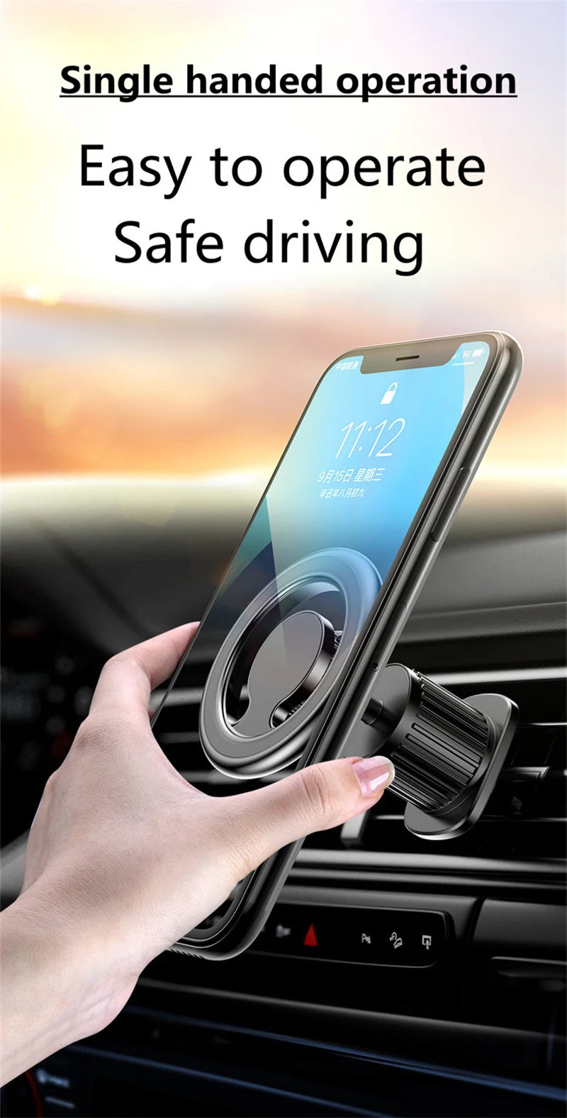 Magnetic Car Phone Holder Stand Magnet Car Mount Support GPS Mobile Bracket in Car For Macsafe iPhones