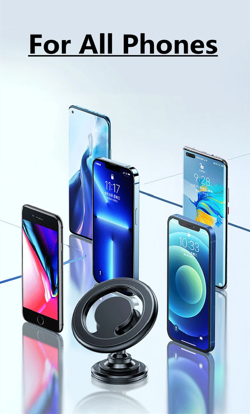 Magnetic Car Phone Holder Stand Magnet Car Mount Support GPS Mobile Bracket in Car For Macsafe iPhones