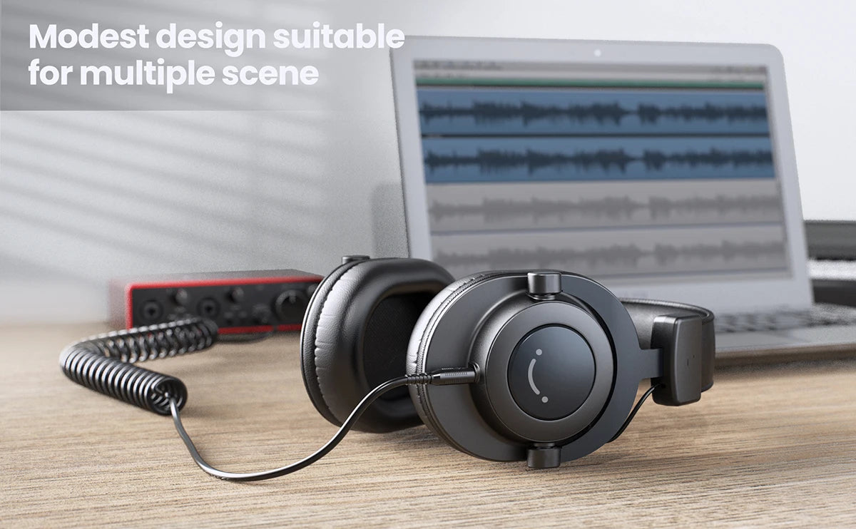 FIFINIE Wired Headset Over-Ear Headphones,Comfortable Memory Foam,3.5 &6.35 mm jack for Computer Laptop Mac, PS4 & PS5 - H8