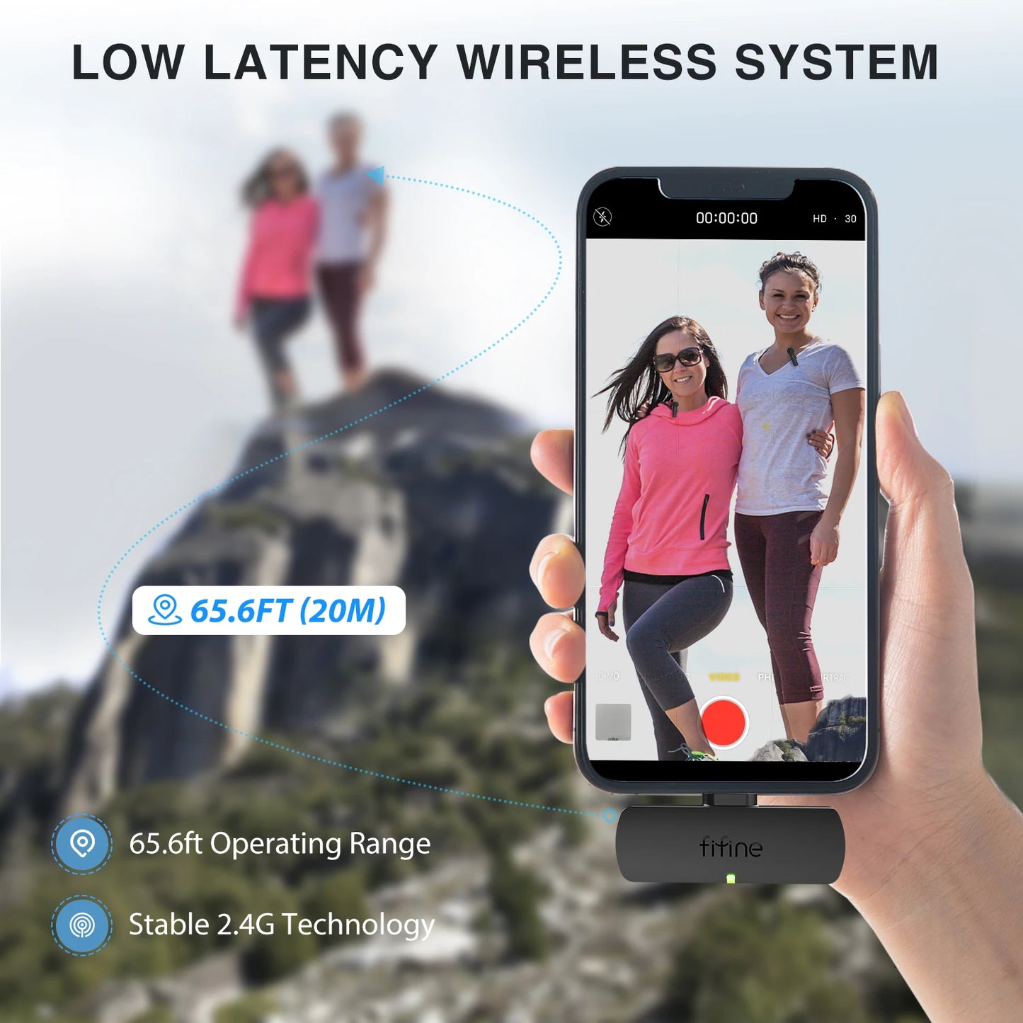 FIFINE Wireless Lavalier System with 2 Microphones for Android/Tablet,Type-C Mini Mic for Video,Interview,Vlog,Live Streaming