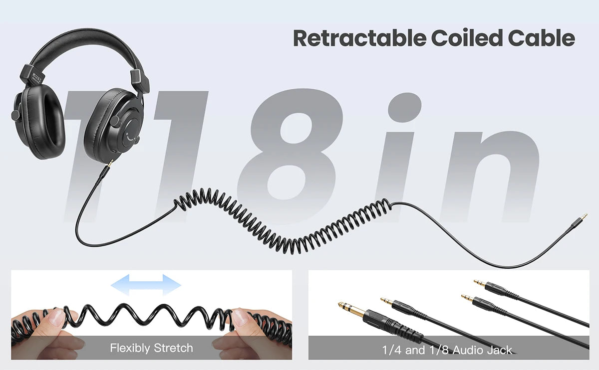 FIFINIE Wired Headset Over-Ear Headphones,Comfortable Memory Foam,3.5 &6.35 mm jack for Computer Laptop Mac, PS4 & PS5 - H8