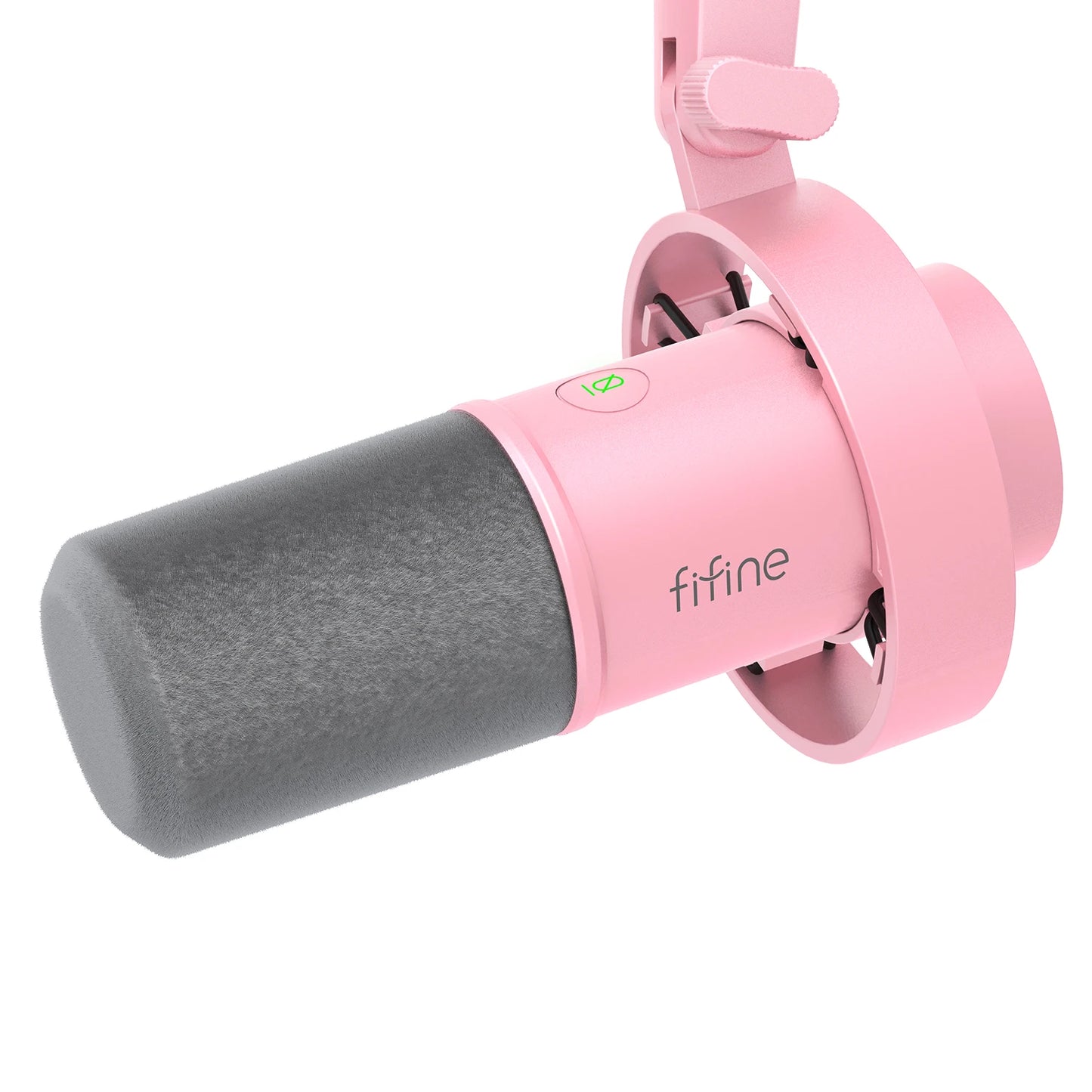 FIFINE Dynamic USB/XLR Microphone with Gain Knob/Touch-mute/Headphone Jack,Recording Mic for PC Sound Card Streaming-K688W White