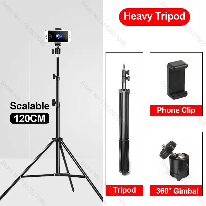 Tripod for iPhones and Smartphones, Extendable, Ring light