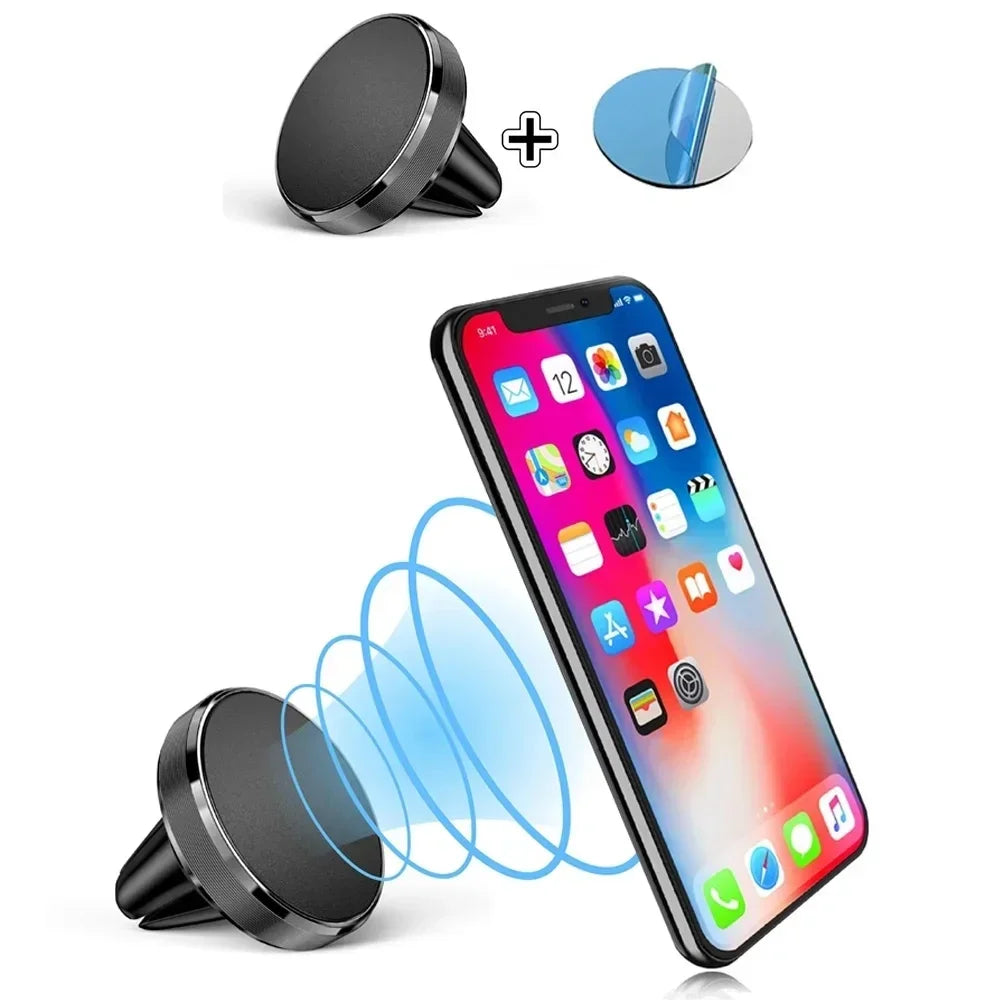 Magnetic Car Phone Holder Air Vent Magnet Smartphone Mobile Stand Cell GPS Support For iPhone 14 13 12 XR